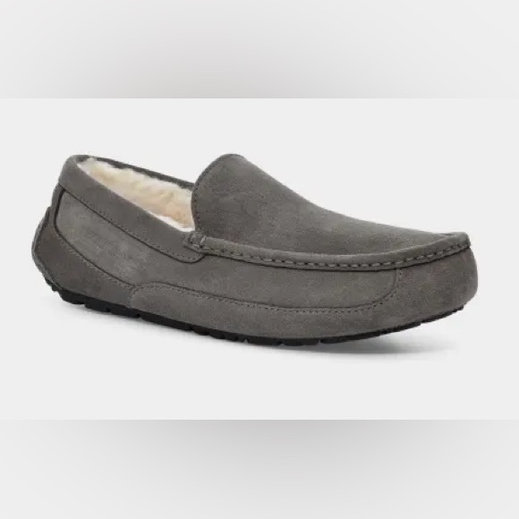 Ugg Men’s Ascot Slipper Shoe Loafer Gray 8 - Picture 1 of 9